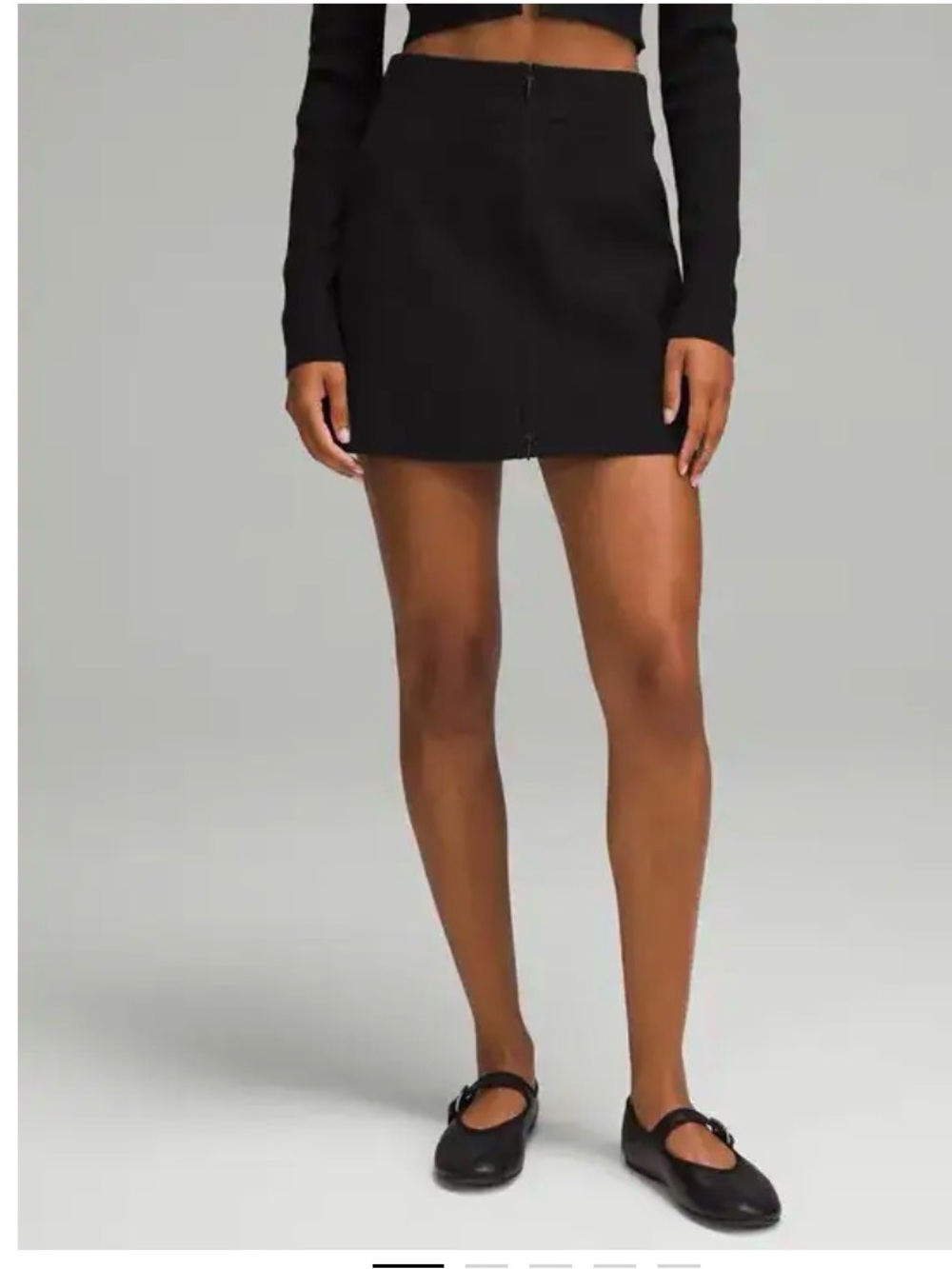 Lululemon Ribbed-Knit Mini Skirt
Black